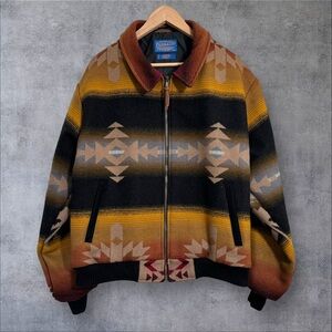 Vintage Pendleton High Grade Western Wear Wool Jacket Size XL Made In USA Clean